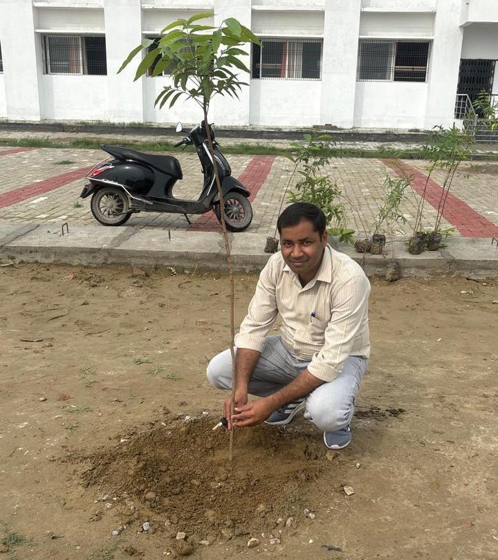 ट्रस्ट के कोषाध्यक्ष डॉ. कृष्ण कुमार पाल जी विश्व पर्यावरण दिवस पर वृक्षारोपण करते हुए!